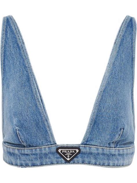 prada women tank top|Prada denim top.